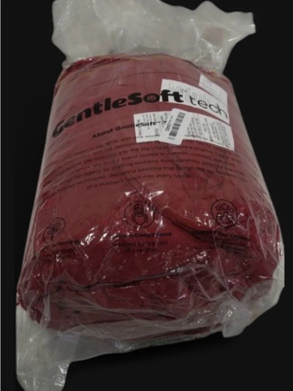 Classic Textured Chenille Comforter Set - Burgundy Queen Size